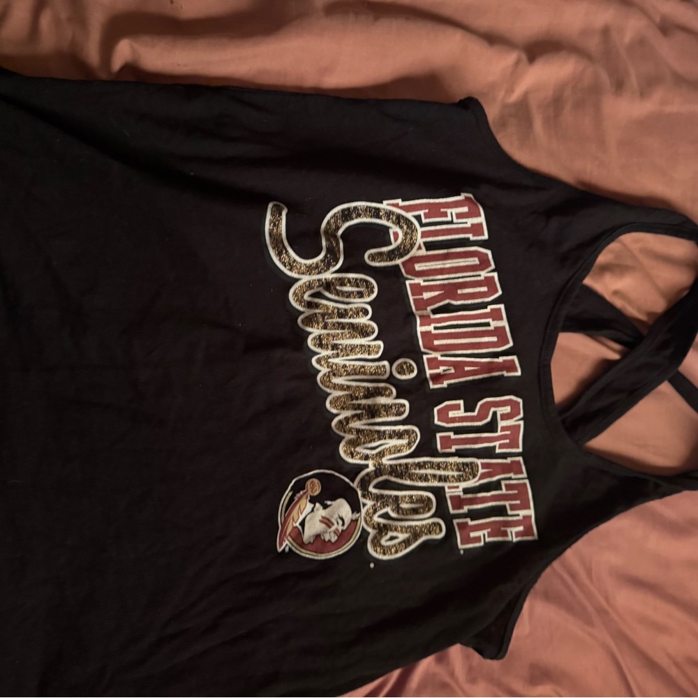 Florida State Seminoles Black Crisscross backTank Top